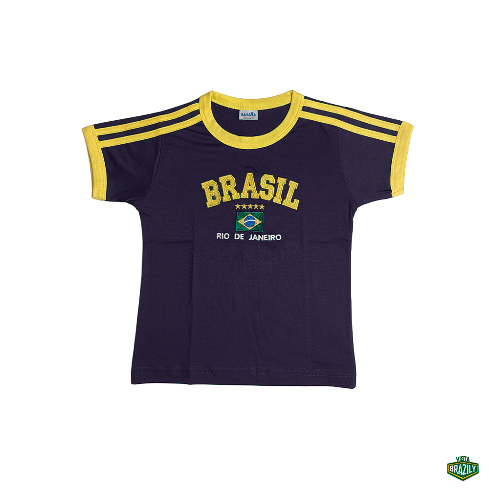 Camiseta Bordada Baby Look