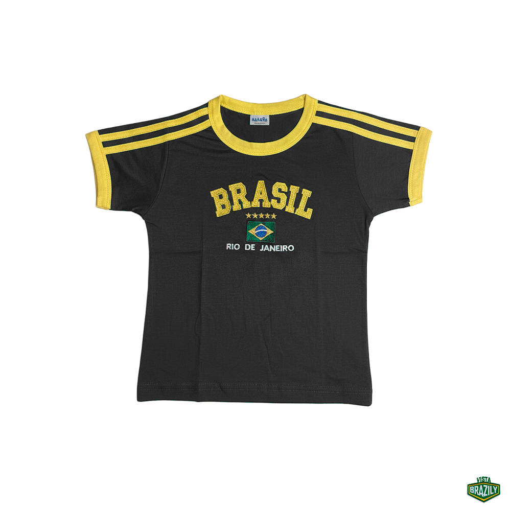 Camiseta Bordada Baby Look