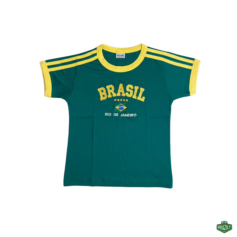 Camiseta Bordada Baby Look