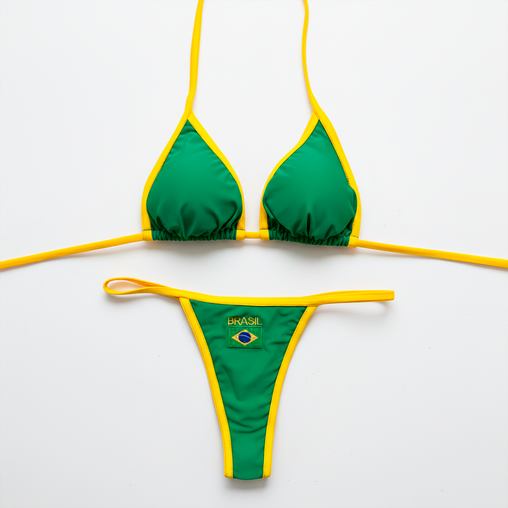 Biquini Brasil Bordado